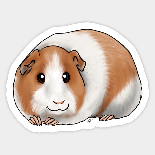 Small Mammal - American Guinea Pig - Dutch Sticker by Jen's Dogs Custom Gifts and Designs